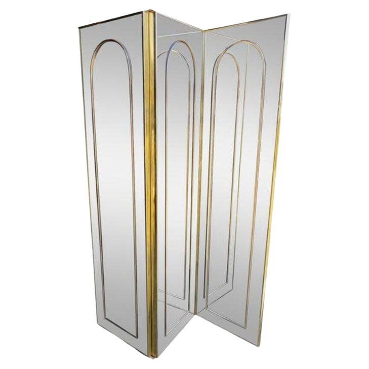 3 Panel Double Sided Mirror Screen / Room Divider