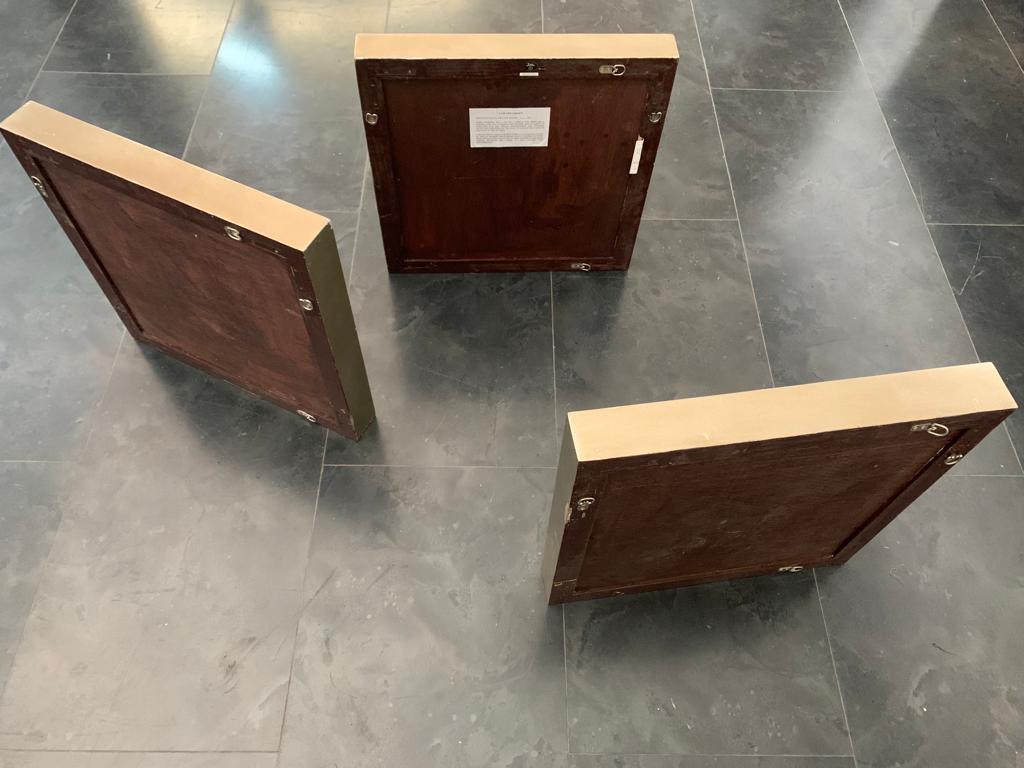 3 Paneles de resina esculpida de Lam Lee Group, década de 1990 en venta 4