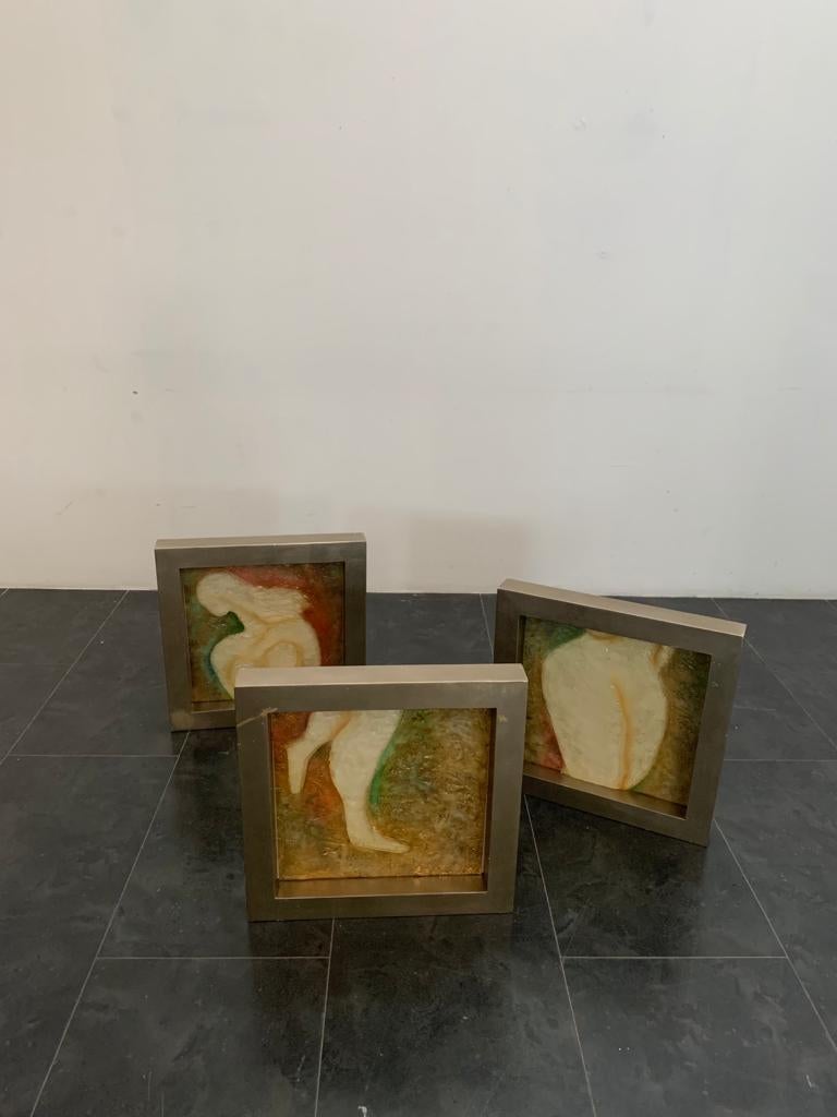 3 Panels in Sculpted Resin by Lam Lee Group, 1990s For Sale 1