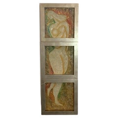 3 Panels in Sculpted Resin by Lam Lee Group, 1990s