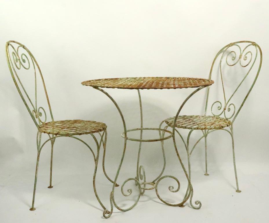 3 Piece French Wrought Iron Bistro Set 3