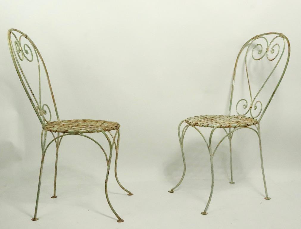 3 Piece French Wrought Iron Bistro Set 4