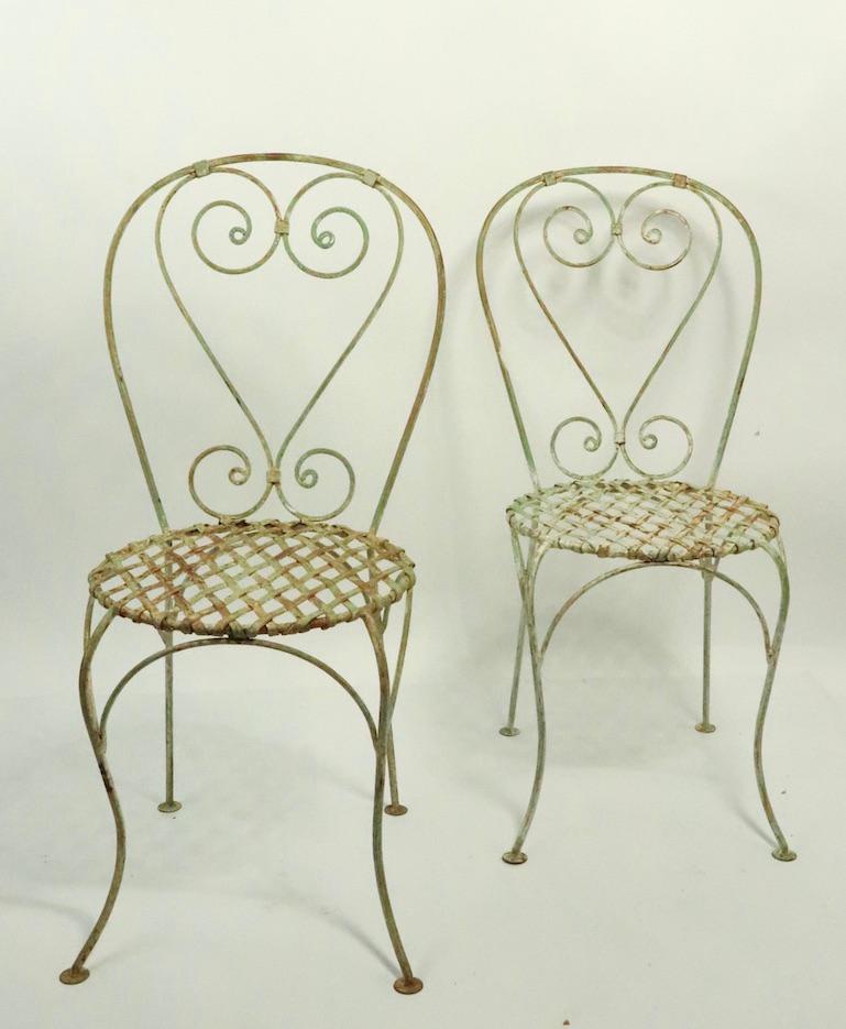 3 Piece French Wrought Iron Bistro Set 5