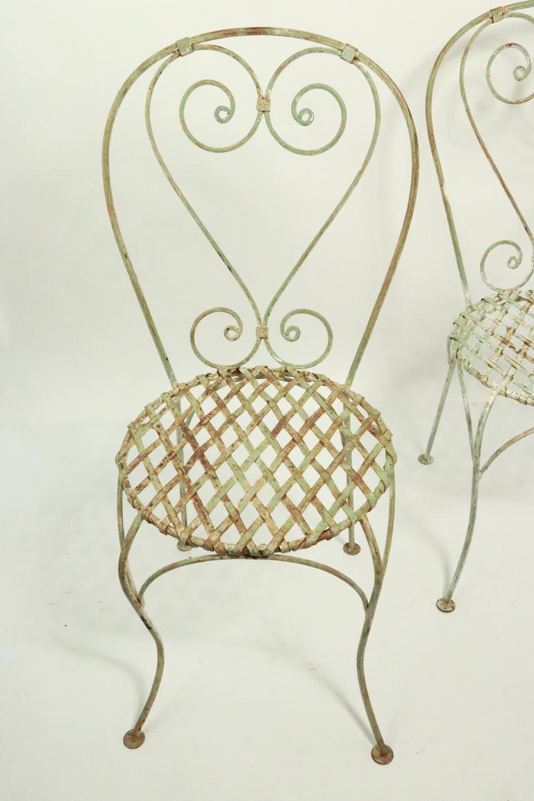 3 Piece French Wrought Iron Bistro Set 6