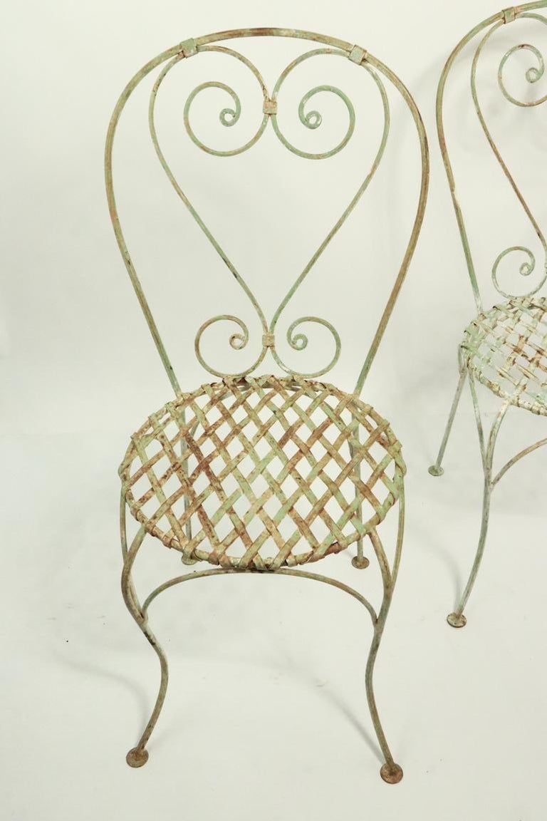 3 Piece French Wrought Iron Bistro Set at 1stDibs