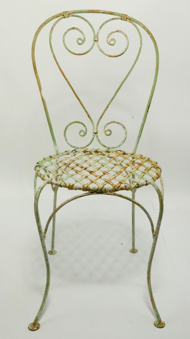 3 Piece French Wrought Iron Bistro Set 7