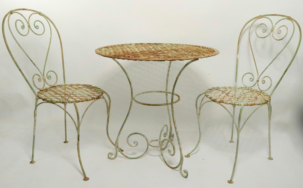 wrought iron 3-piece bistro set