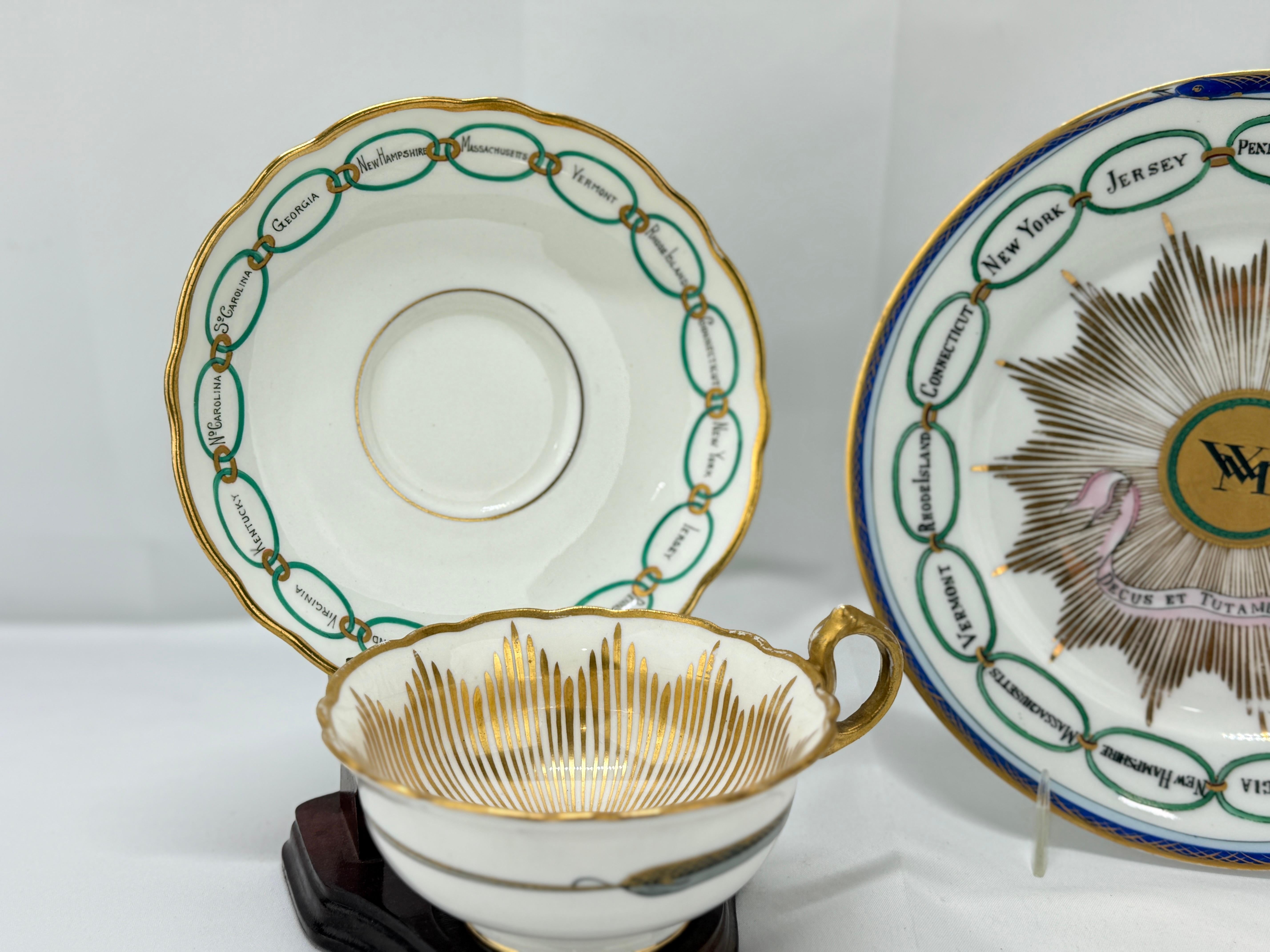 Exportation chinoise Service de table « États » de Martha Washington 3 pièces - détaillant de Tiffany & Co en vente