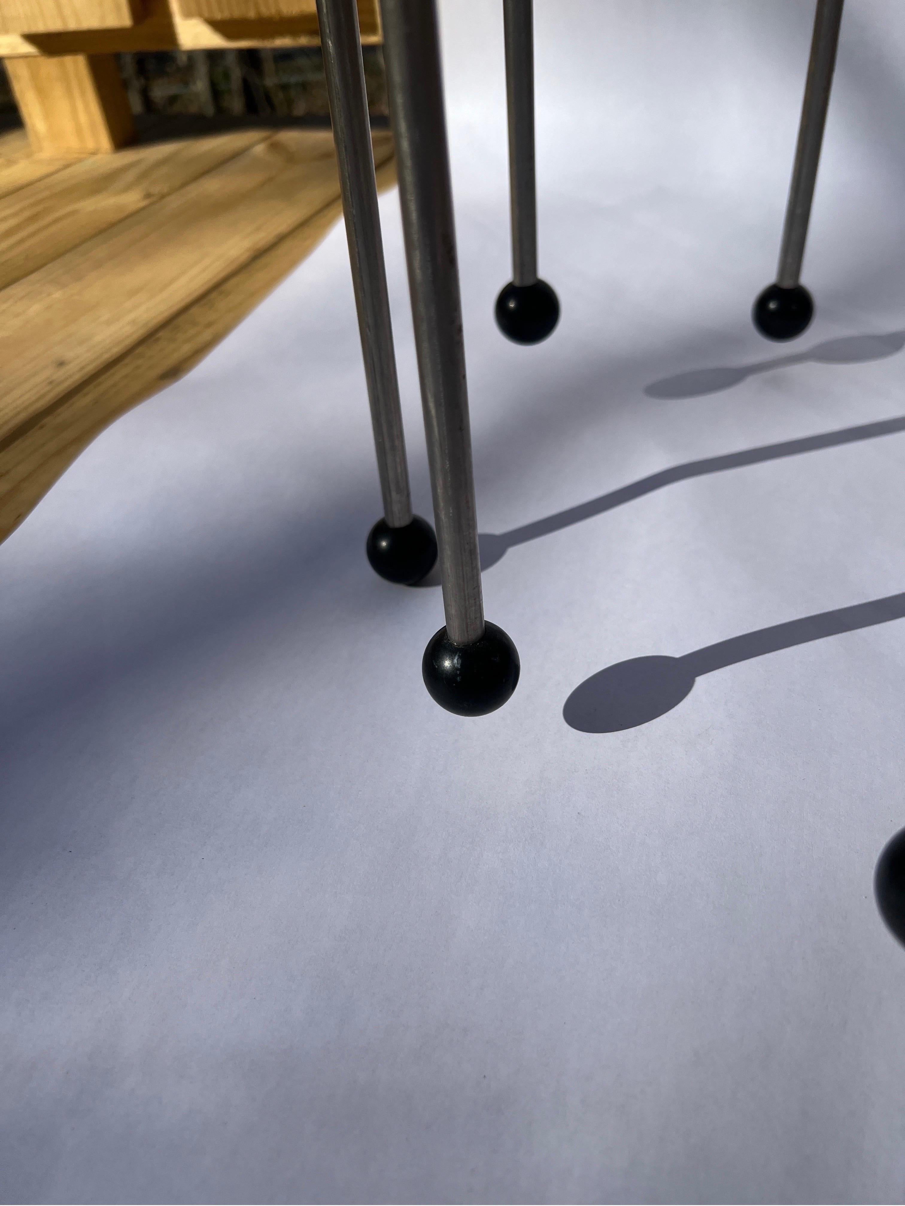 3 Pc, Midcentury Exotic Wood & Chrome Stacking Cocktail Tables 1