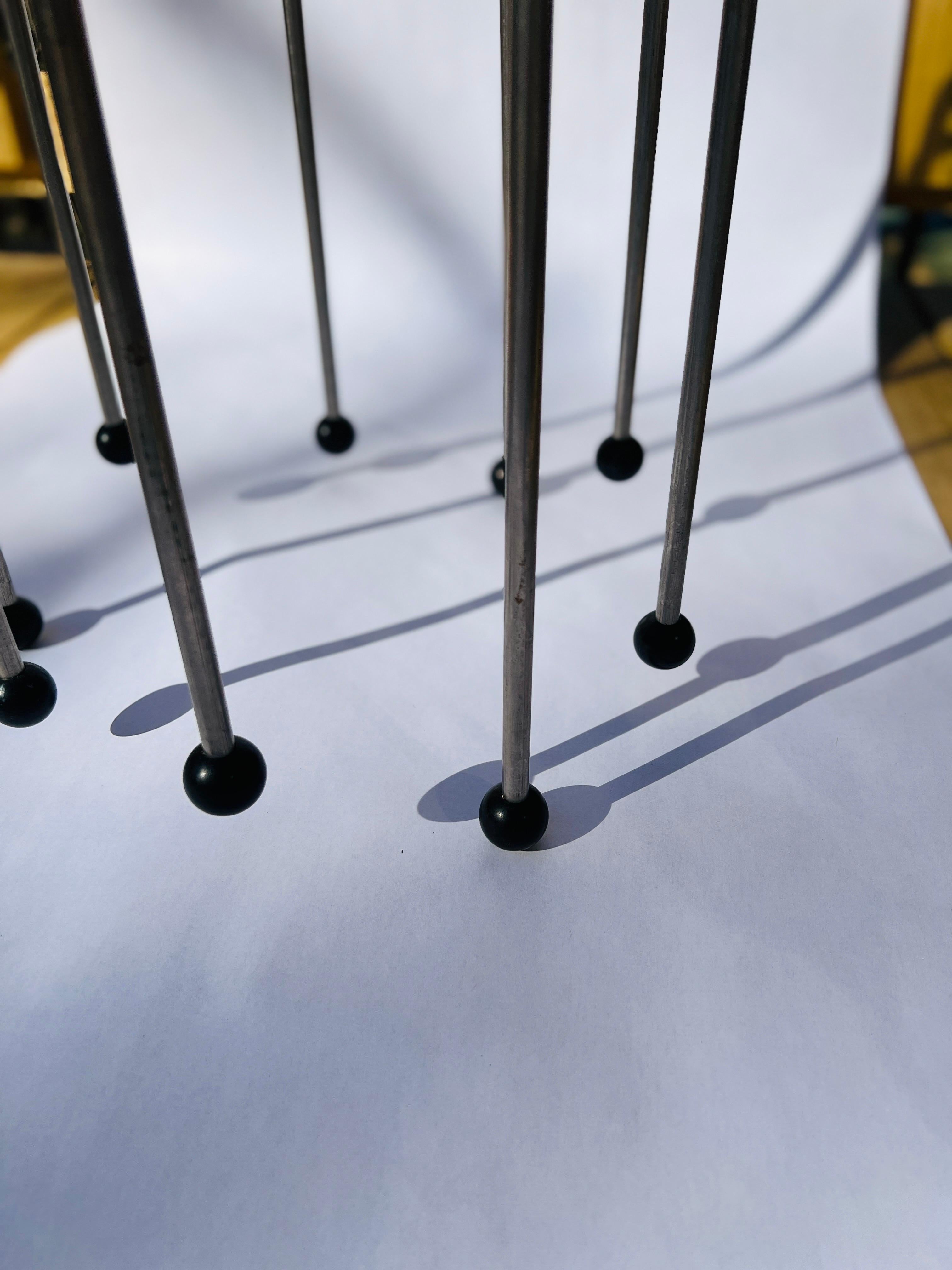 3 Pc, Midcentury Exotic Wood & Chrome Stacking Cocktail Tables 2