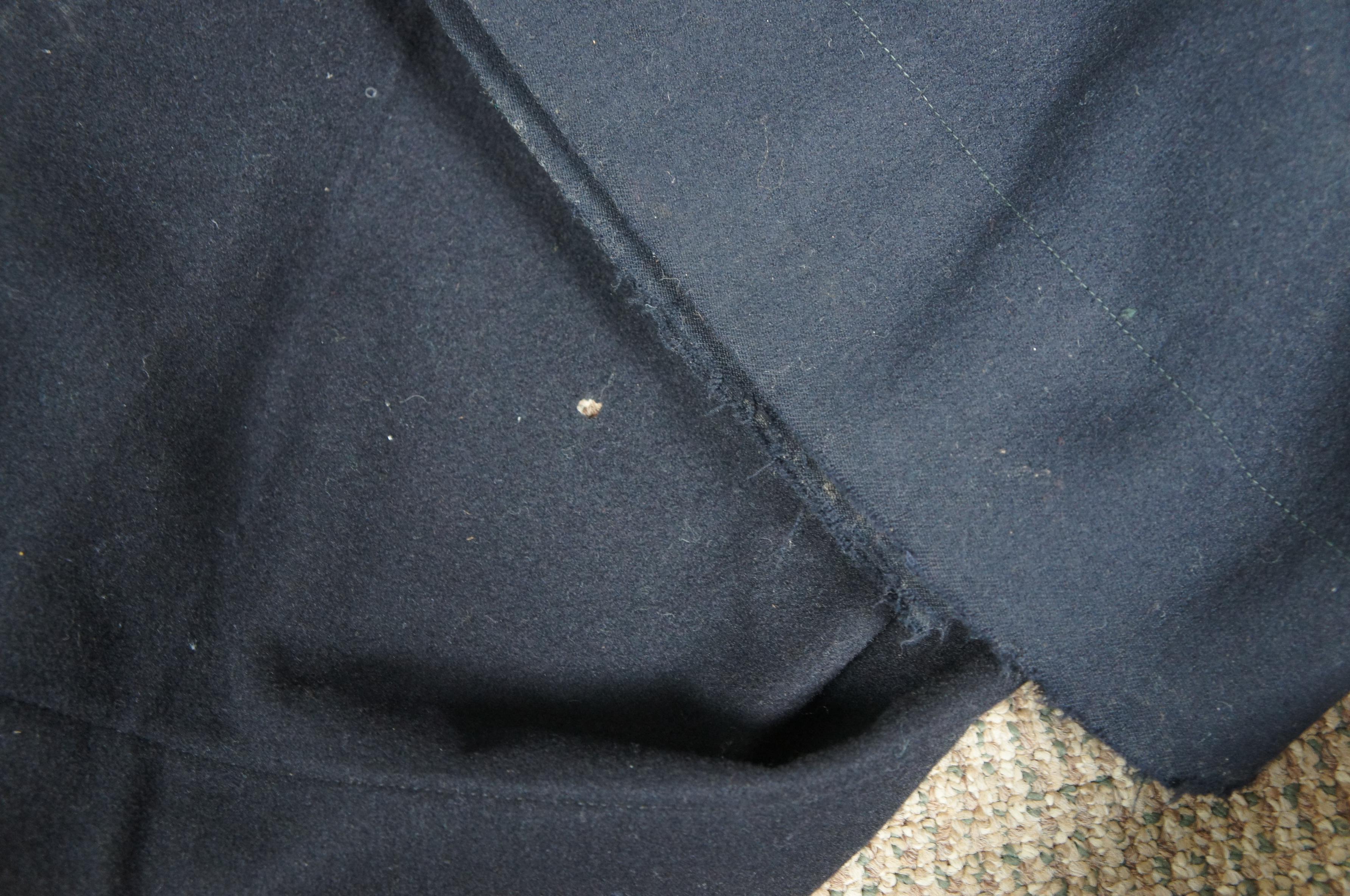 3 Pc Mid Century US Navy Blue Wool Uniform Jumper Pants Cracker Jack For Sale 8