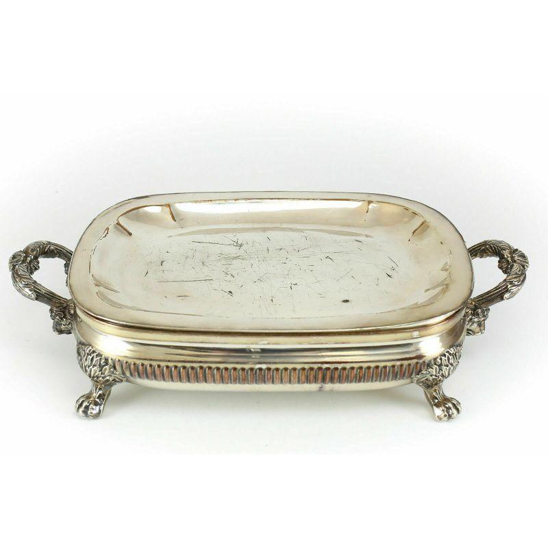 3 Pc of Matthew Boulton silverplate food warmer hand chased, circa 1800.

Matthew Boulton Silverplate Hot Food, 1800. Contains three pieces that can be removed and interchanged in different ways. Beautiful hand hunted and applied handles of lion