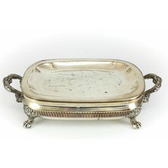 3 Pc of Matthew Boulton Silverplate Food Warmer Hand Chased, circa 1800