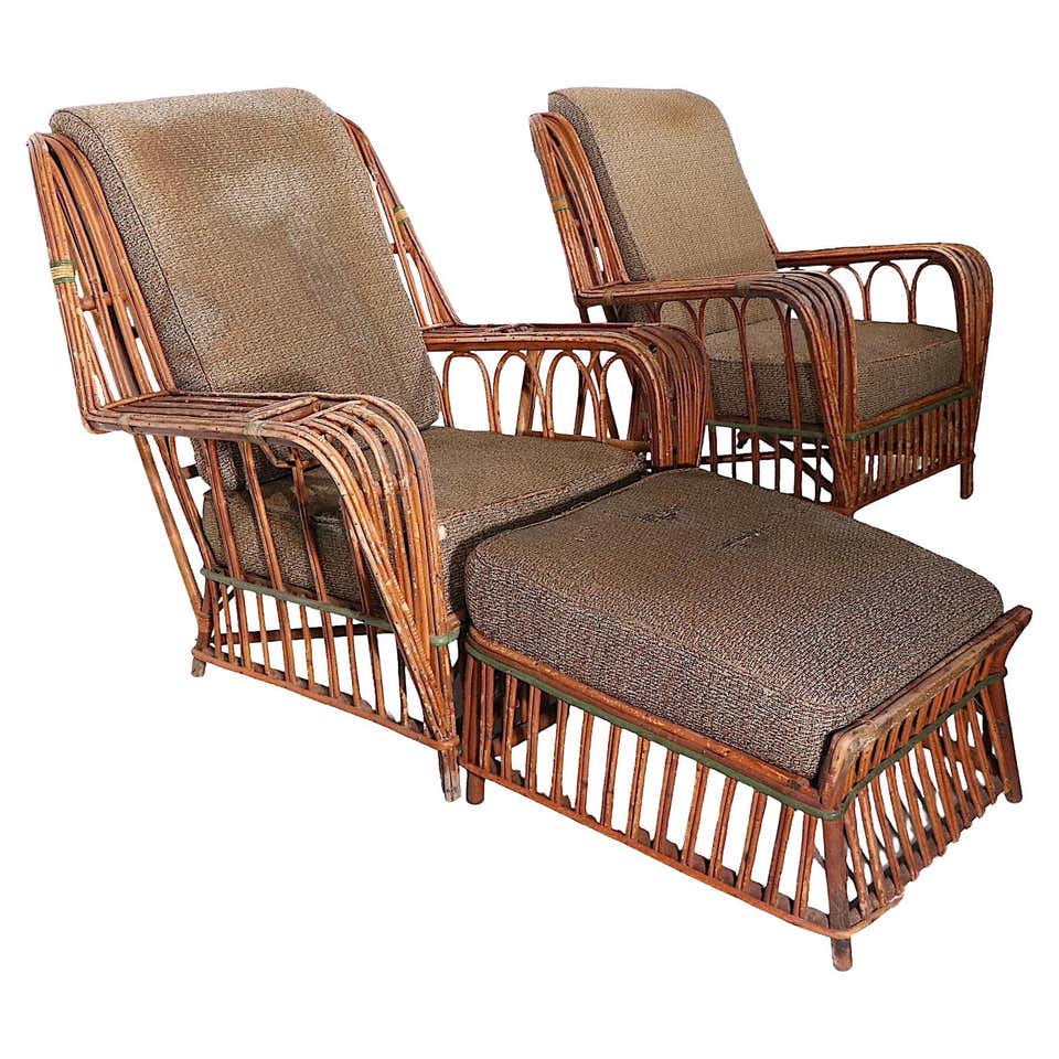 Bamboo Reed Lounge Chair with Drink Holder in Arm by Superior Reed and ...