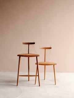 3 Pés Barstool by Ricardo Graham Ferreira, Hardwood & Rope, Brazil