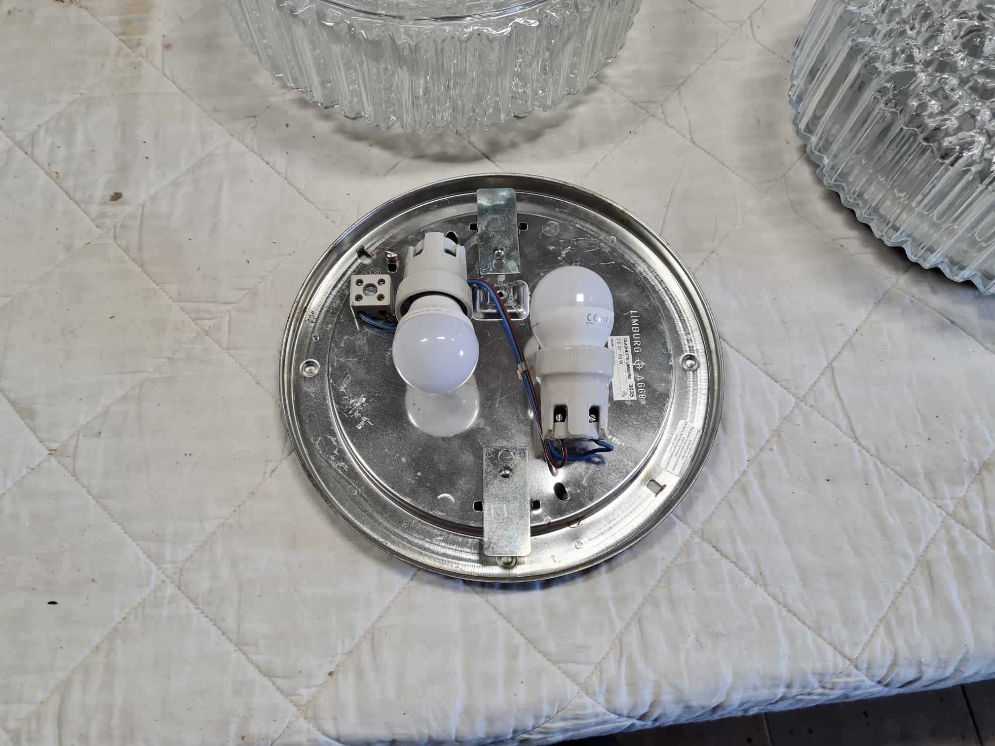 Applique en verre en 3 parties par Helena Tynell pour Glashütte Limburg, années 1960 en vente 5