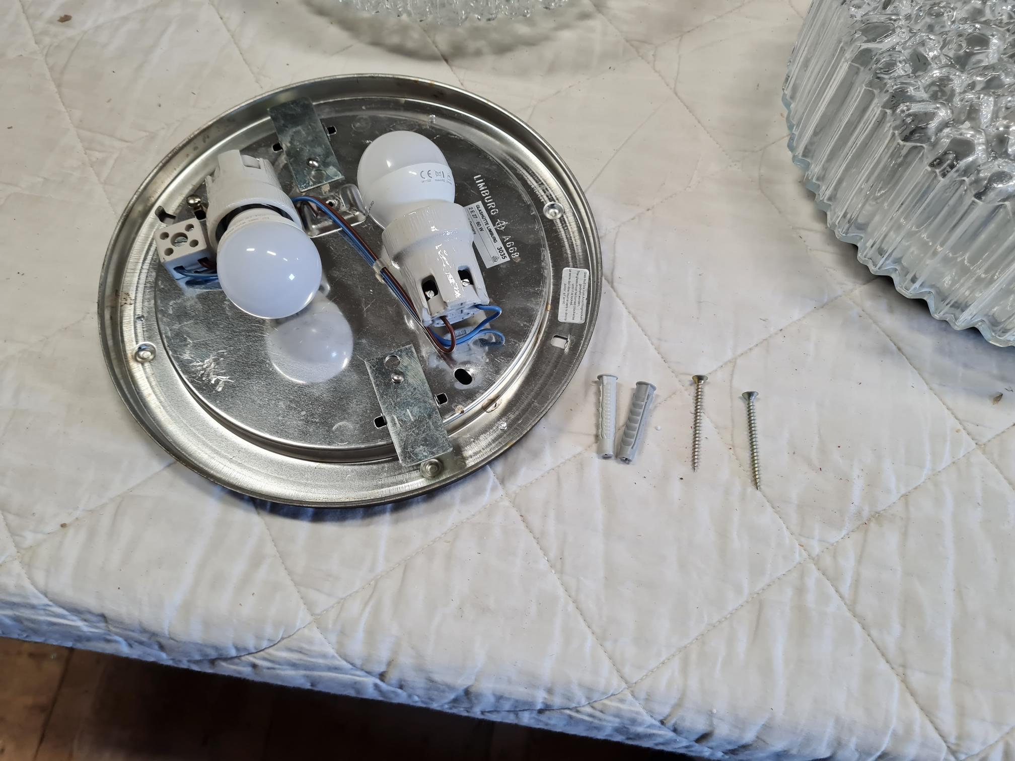 Applique en verre en 3 parties par Helena Tynell pour Glashütte Limburg, années 1960 en vente 6
