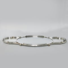 3-Piece Antique French Mirrored Silver Plateau, circa 1900