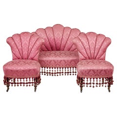 3 piece Art Deco shell back salon suite