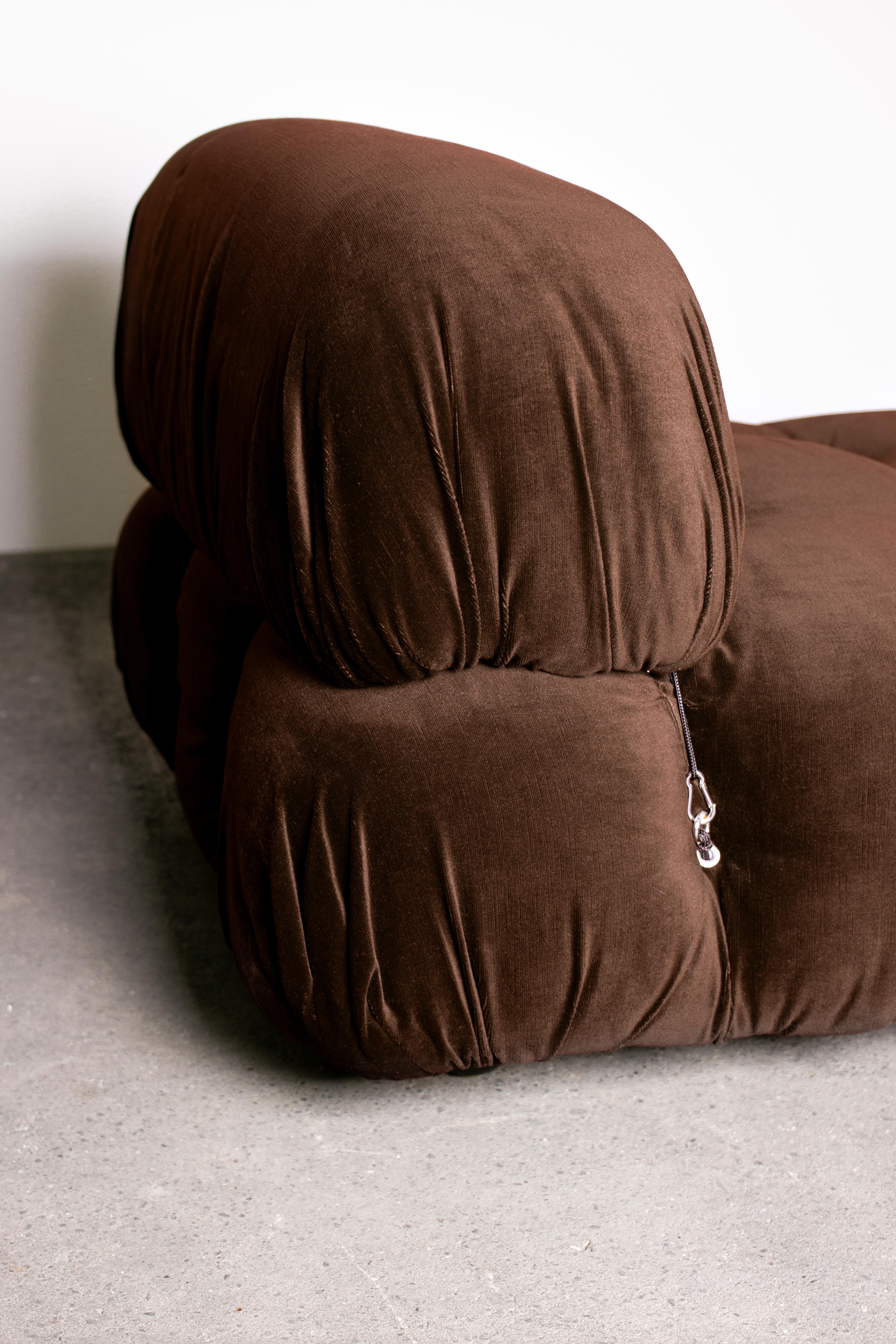 3-Piece Chocolate Camaleonda Sofa by Mario Bellini for C&B Italia 'B&B Italia' 11