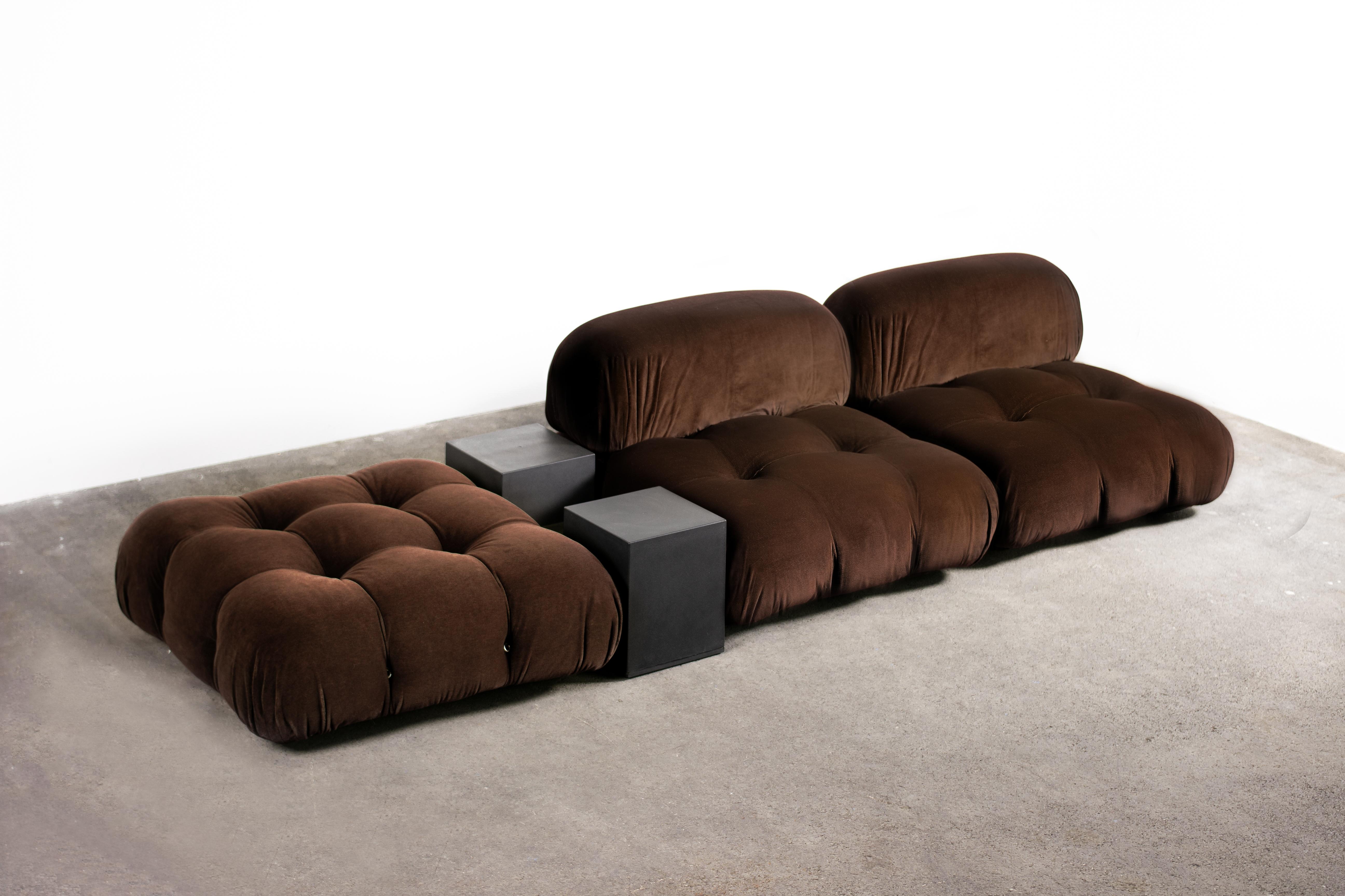 Fabric 3-Piece Chocolate Camaleonda Sofa by Mario Bellini for C&B Italia 'B&B Italia'