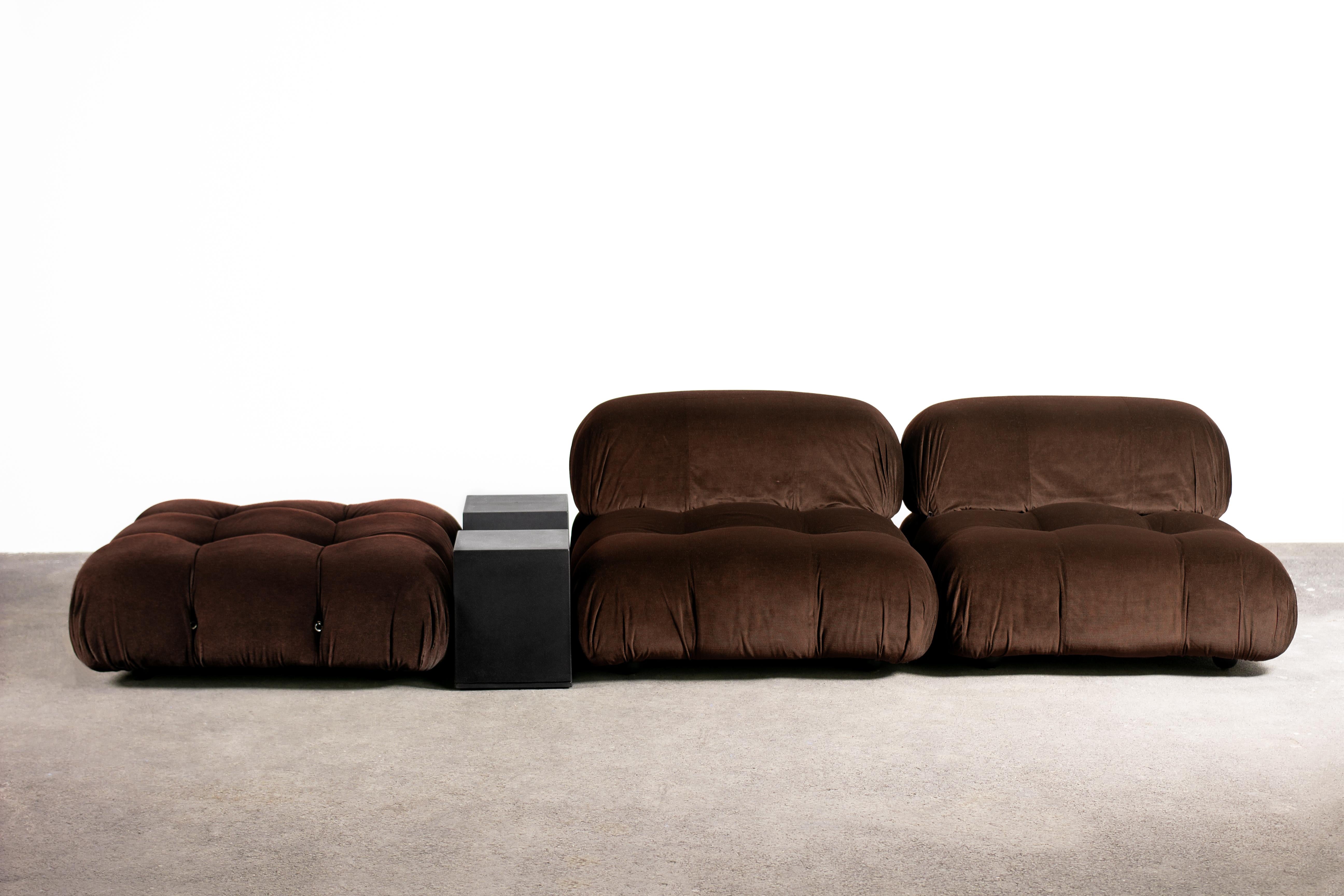 3-Piece Chocolate Camaleonda Sofa by Mario Bellini for C&B Italia 'B&B Italia' 1