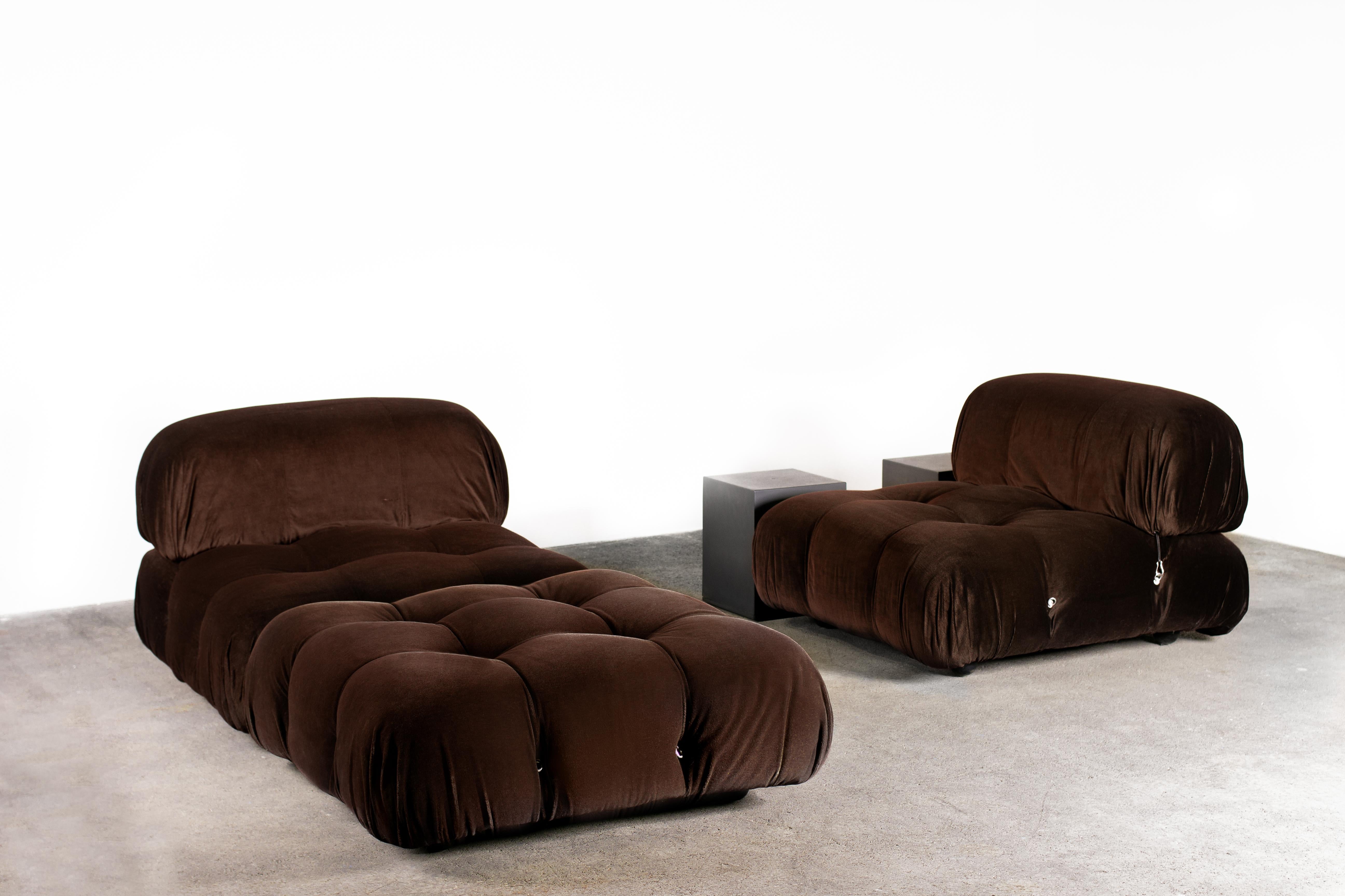 3-Piece Chocolate Camaleonda Sofa by Mario Bellini for C&B Italia 'B&B Italia' 2