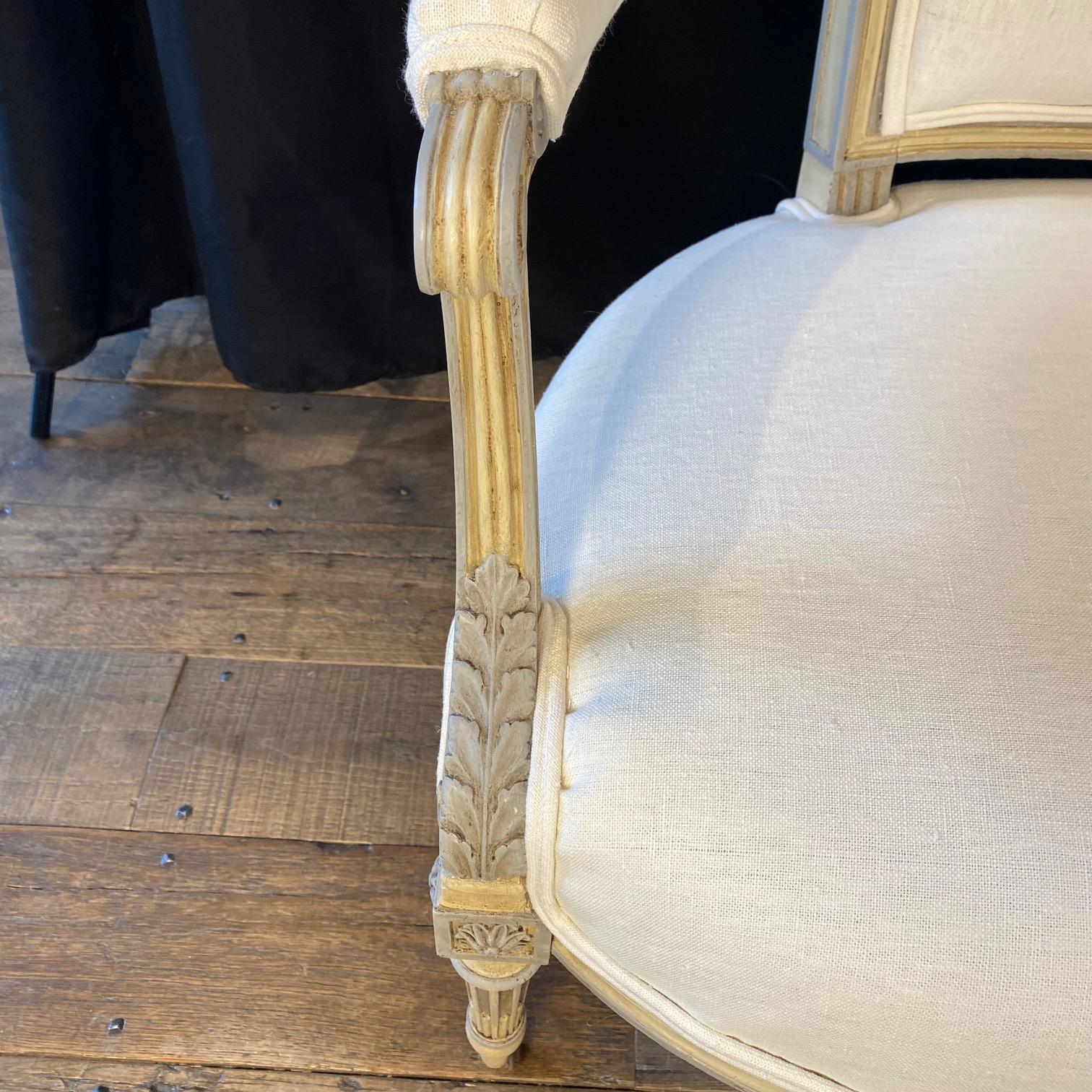 3 Piece Elegant and Rare 19th Century Classic French Louis XVI Salon Set For Sale 7