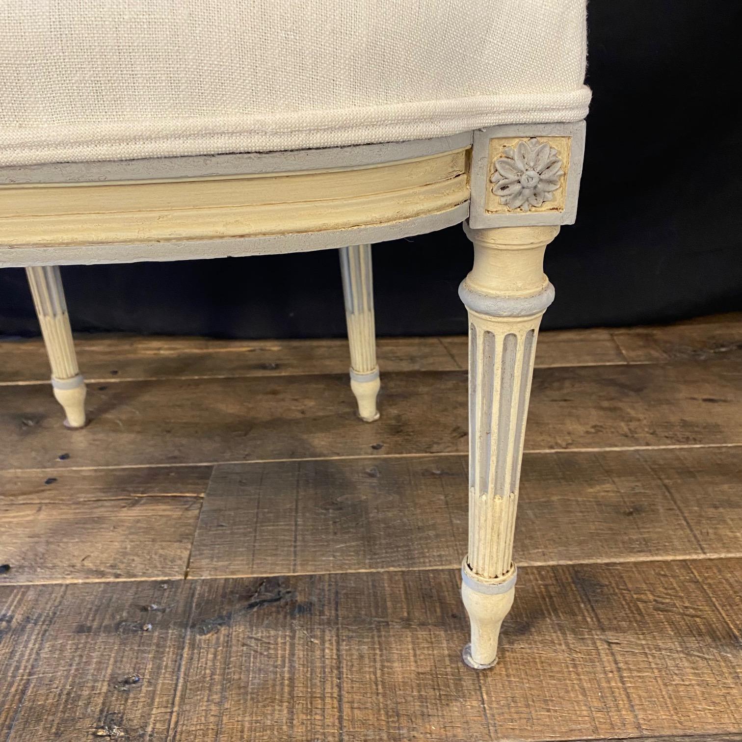 3 Piece Elegant and Rare 19th Century Classic French Louis XVI Salon Set For Sale 9