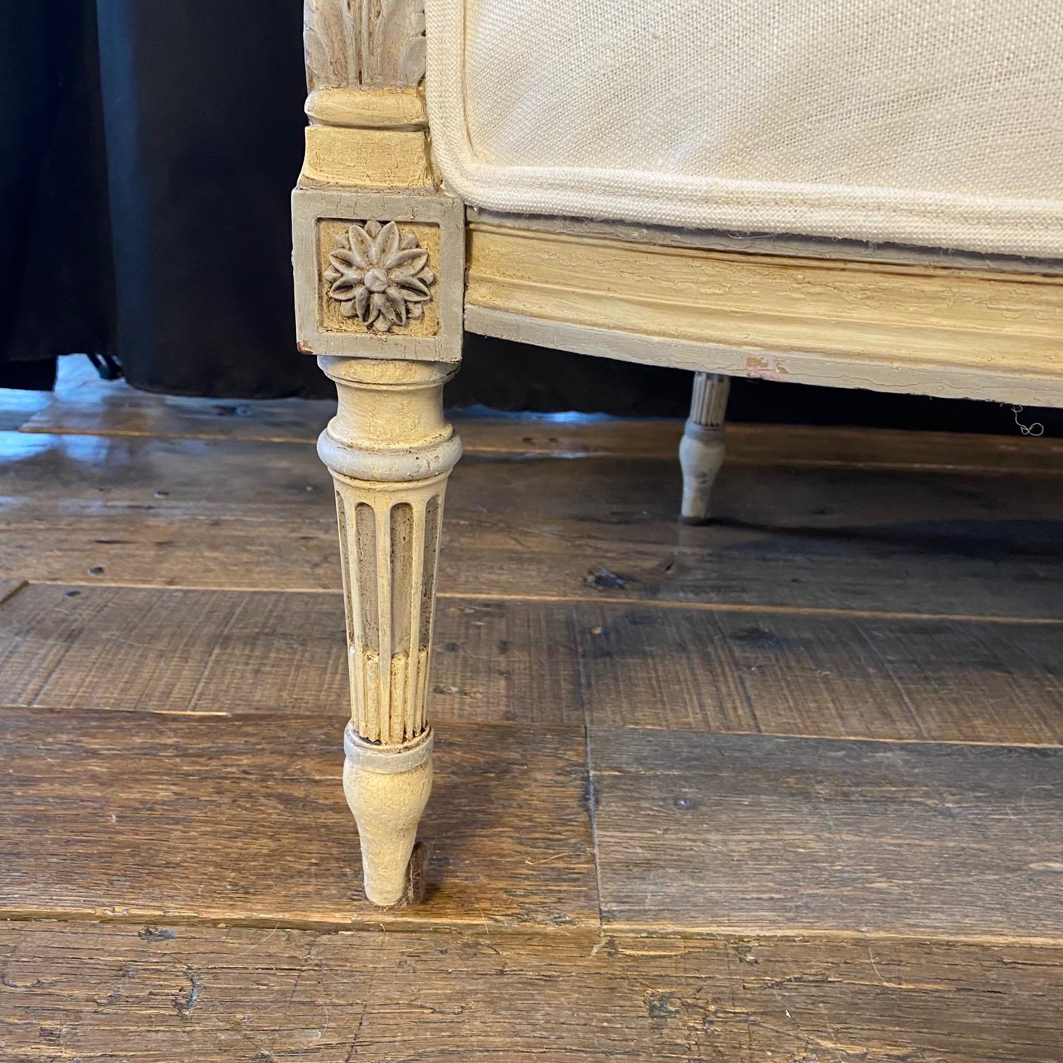 3 Piece Elegant and Rare 19th Century Classic French Louis XVI Salon Set For Sale 3