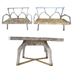 3 Piece Faux Bois Garden Set