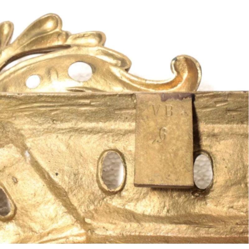 Fer à repasser français de 3 pièces en bronze doré représentant un chenet et des volutes feuillagées, 19ème siècle Bon état à Gardena, CA