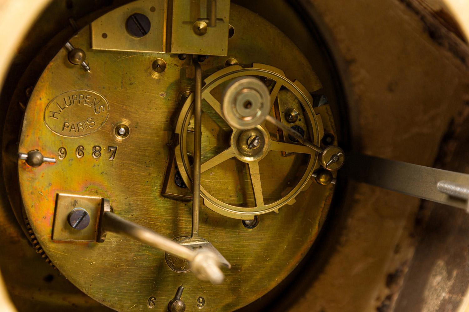 3-Piece French Louis XV Style Bronze Clock Set For Sale 13