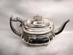 3-Piece George 111 Regency Silver Teaset Dated 1814/18, Charles Fox, London