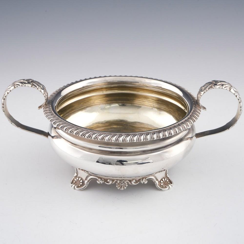 3 Piece George IV Sterling Silver Tea Set London, 1825 For Sale 7