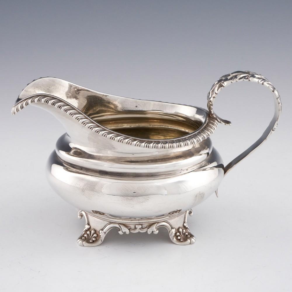 3 Piece George IV Sterling Silver Tea Set London, 1825 For Sale 14