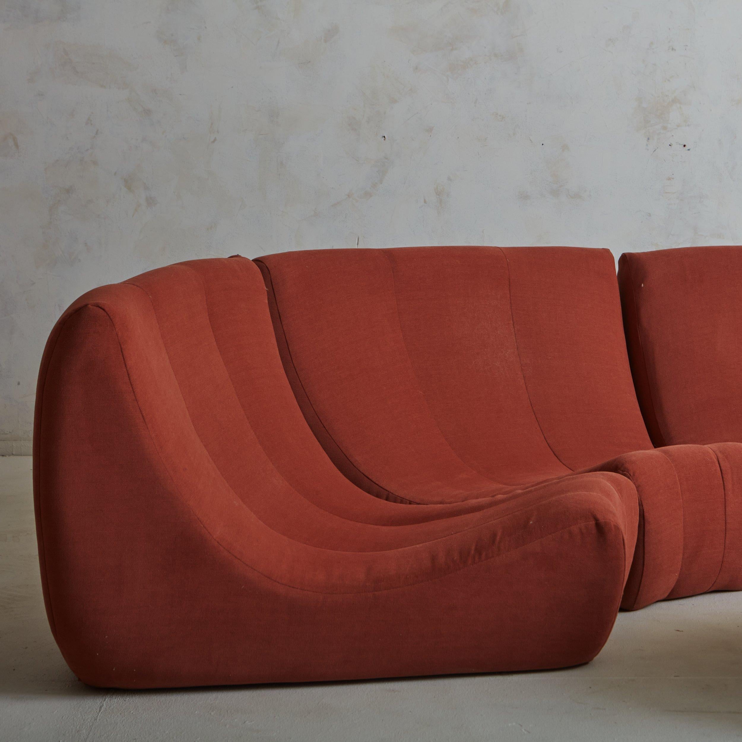 French 3-Piece 'Gilda' Sofa with Ottoman by Michel Ducaroy for Ligne Roset, France 1972 For Sale