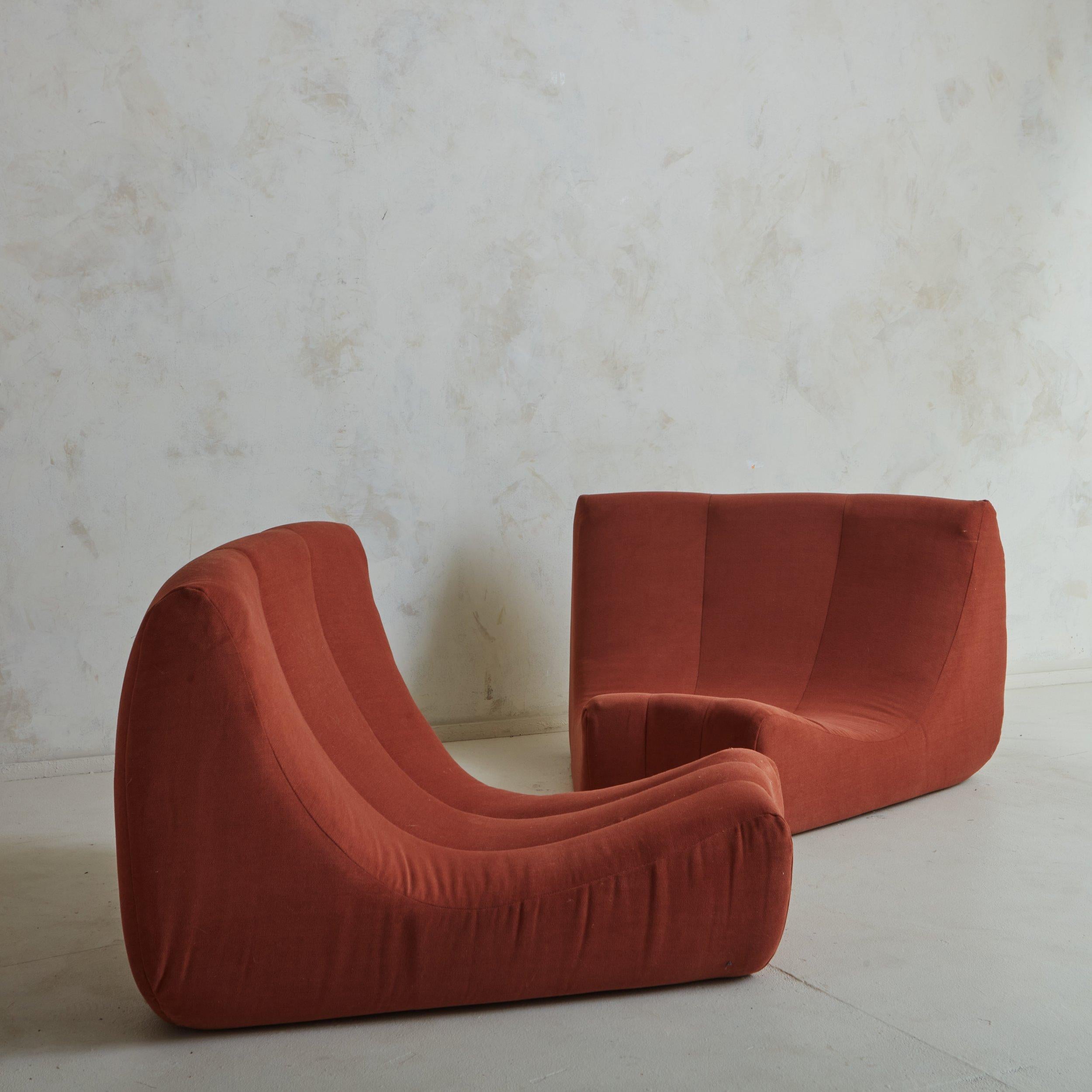 3-Piece 'Gilda' Sofa with Ottoman by Michel Ducaroy for Ligne Roset, France 1972 For Sale 1