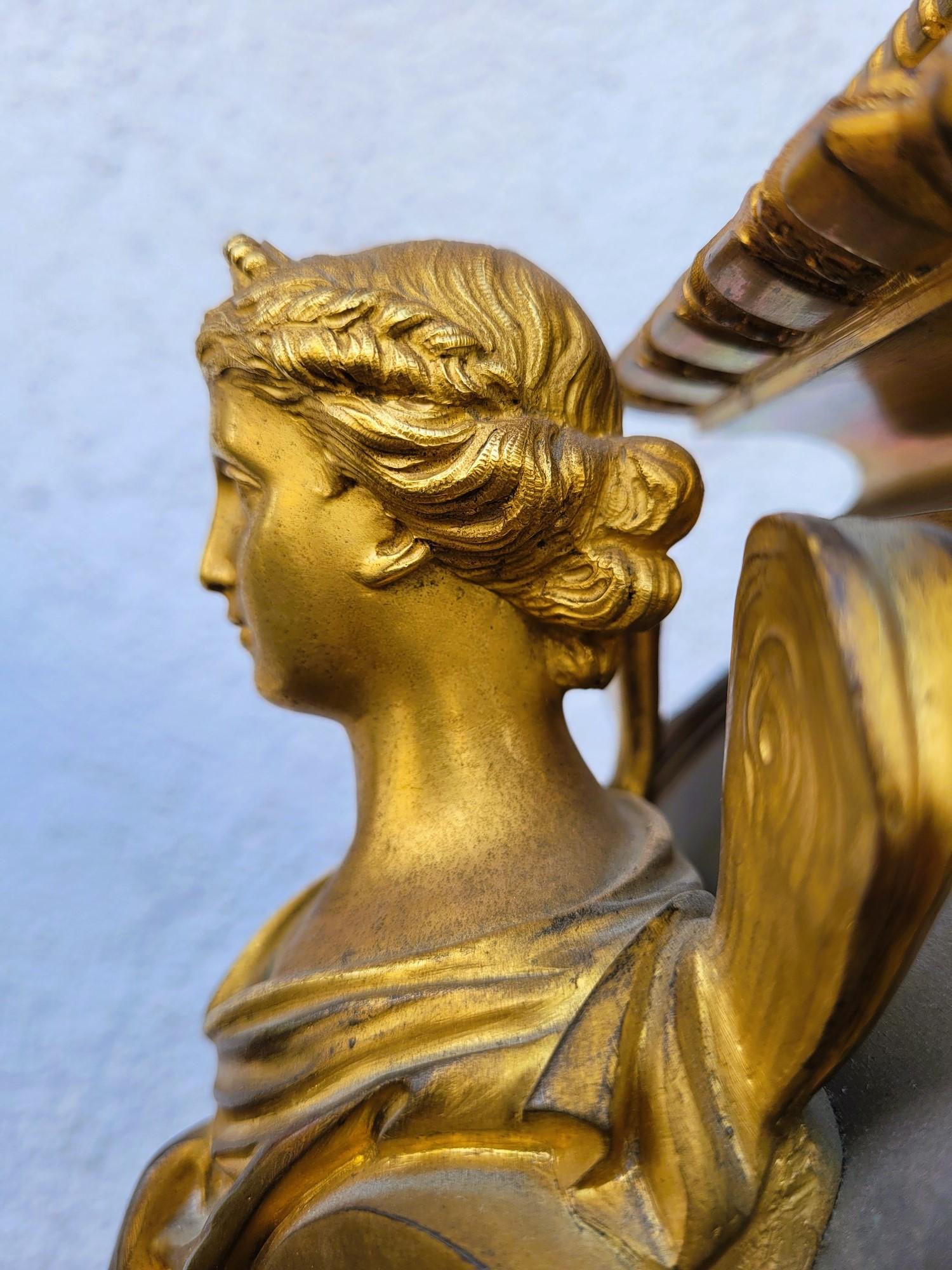 3 Piece Gilt Bronze Trim, Napoleon III, 19th Century For Sale 7