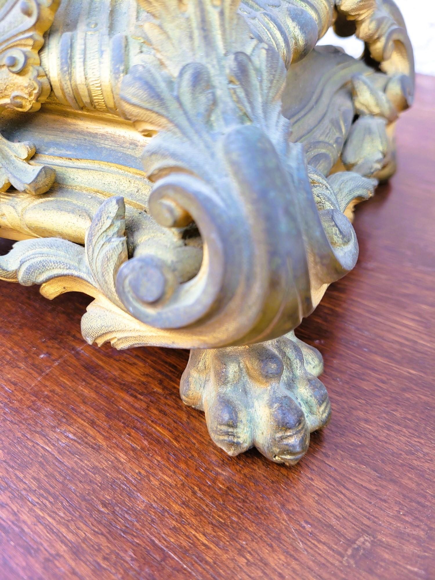 3 Piece Gilt Bronze Trim, Napoleon III, 19th Century For Sale 15