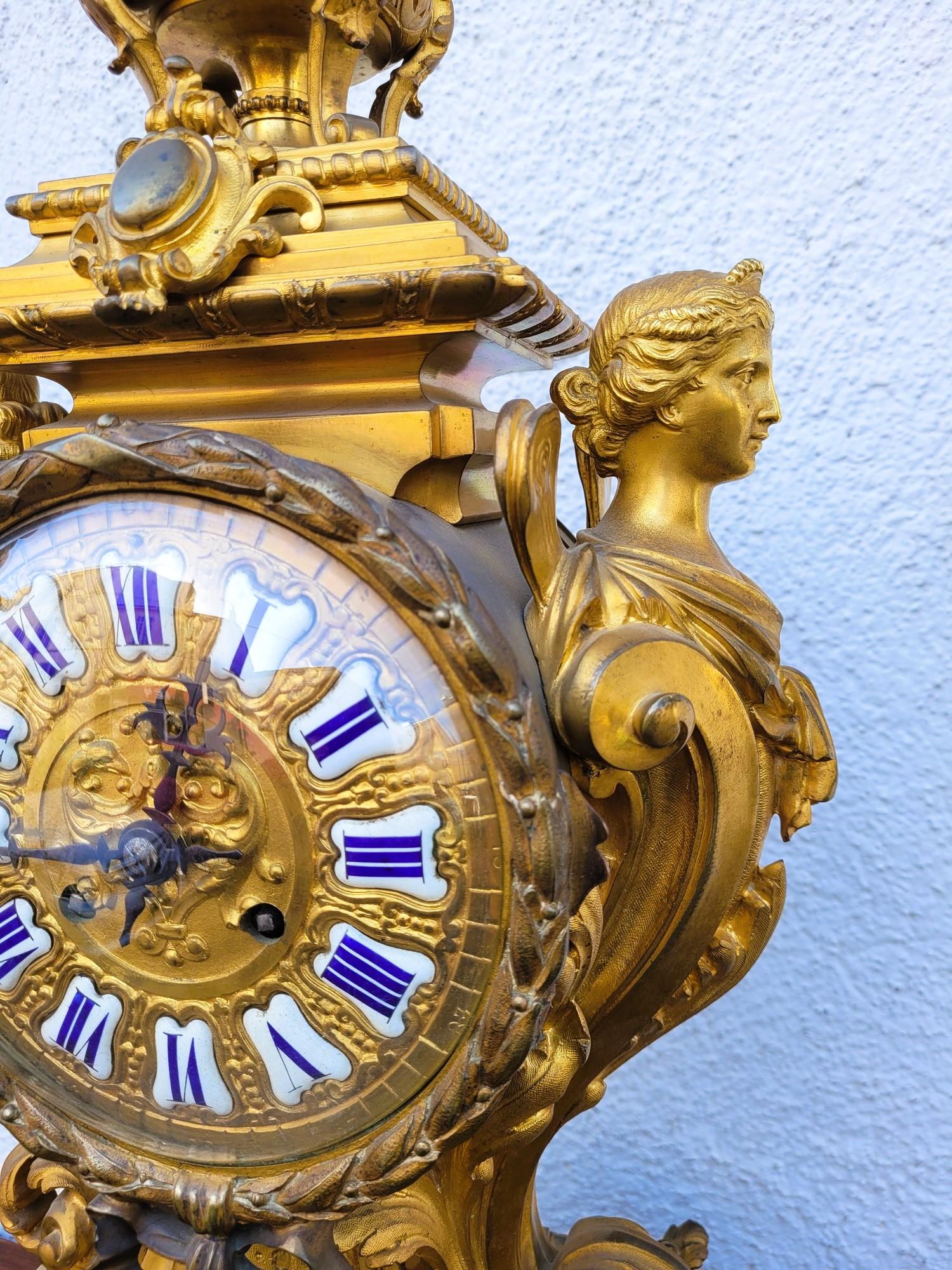3 Piece Gilt Bronze Trim, Napoleon III, 19th Century In Good Condition For Sale In MARSEILLE, FR