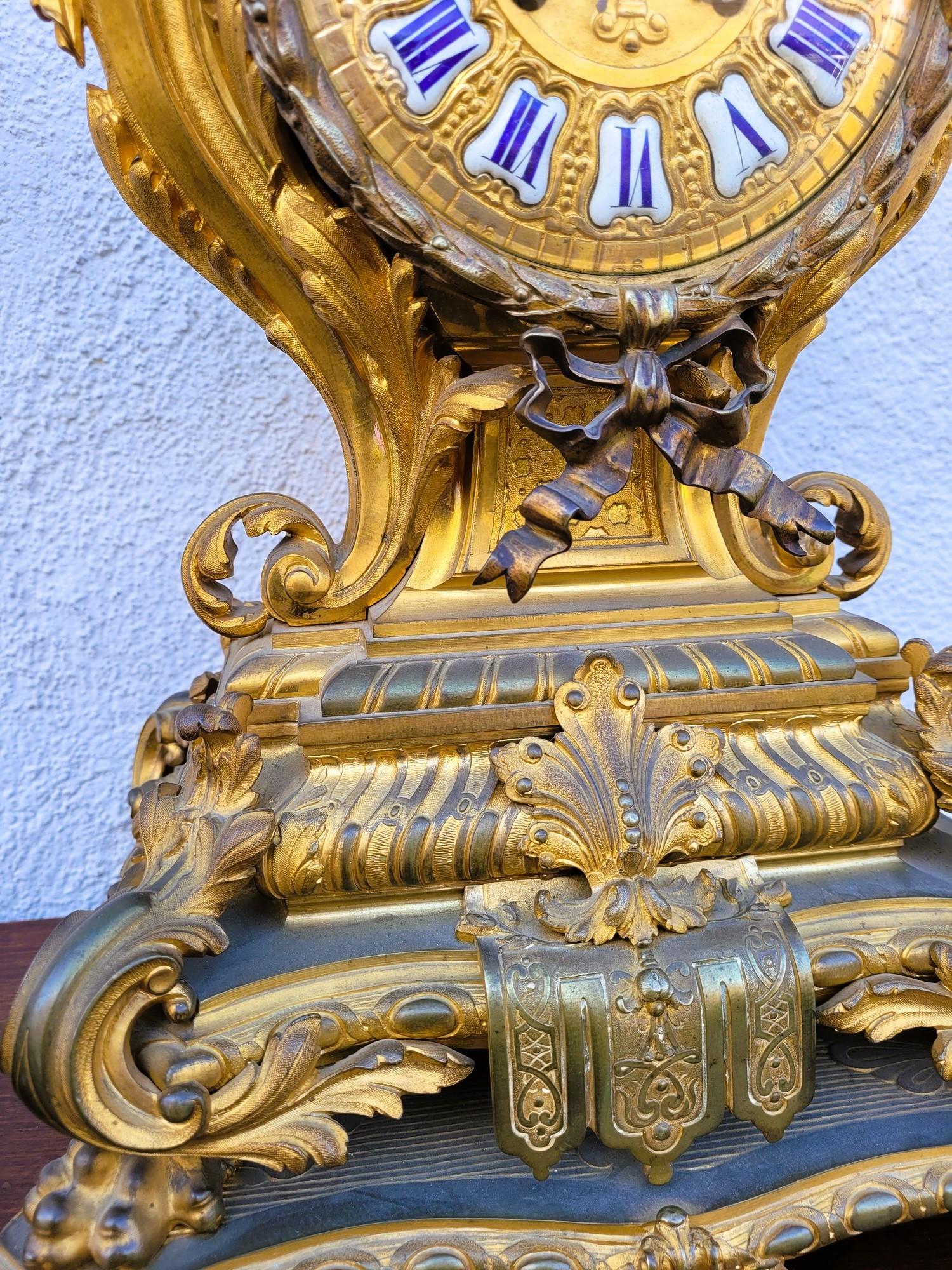3 Piece Gilt Bronze Trim, Napoleon III, 19th Century For Sale 2