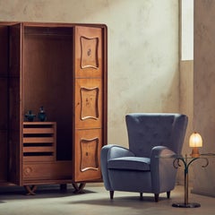 3-Piece Italian Murano Bullicante Glass Vanity Set, 1940s