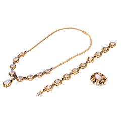 3-Piece Jewelry Set with Fine Moonstones