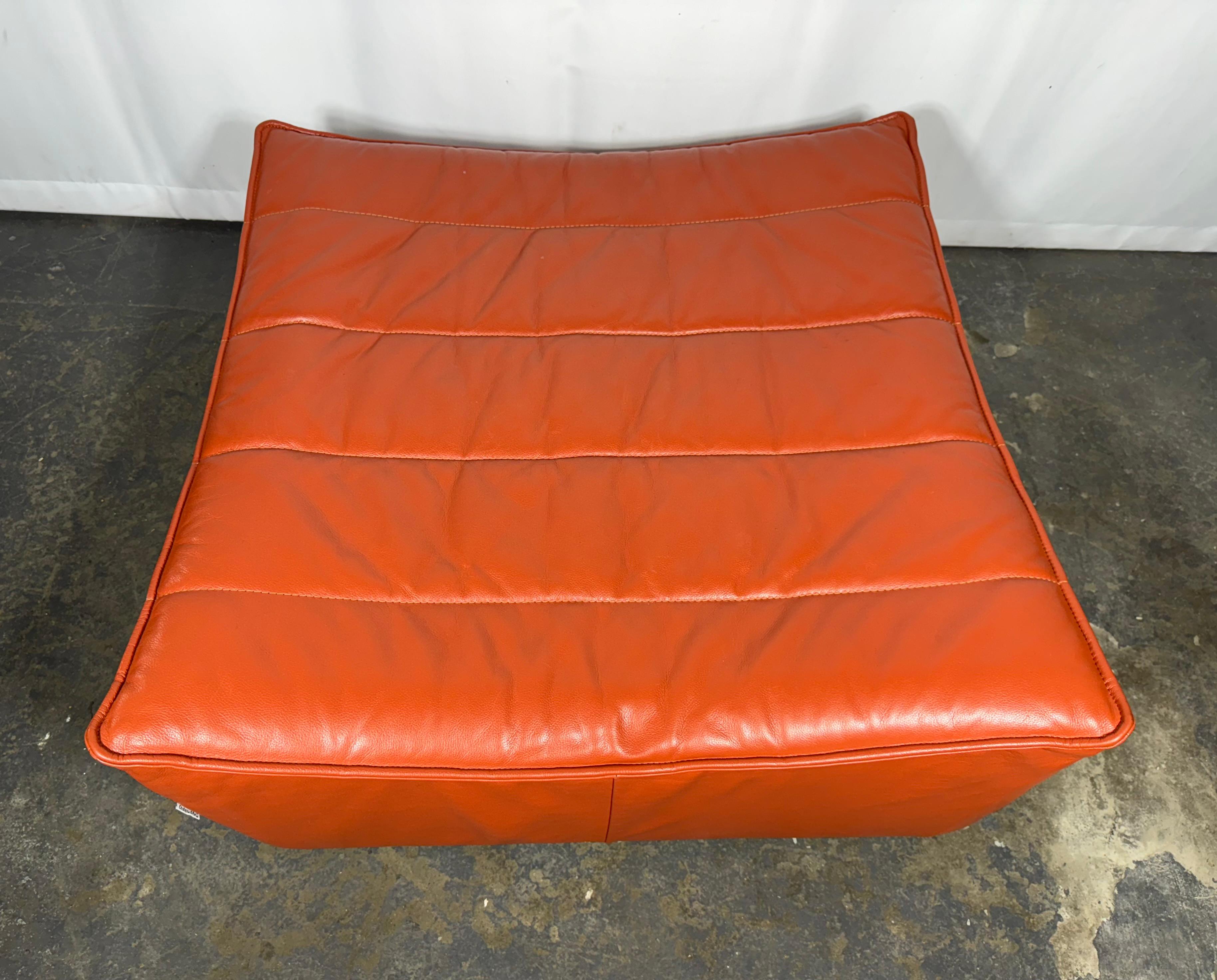 3 Piece Leather suite by Sylvain Joly for Chateau d'Ax, Made in Italy 2000s 5