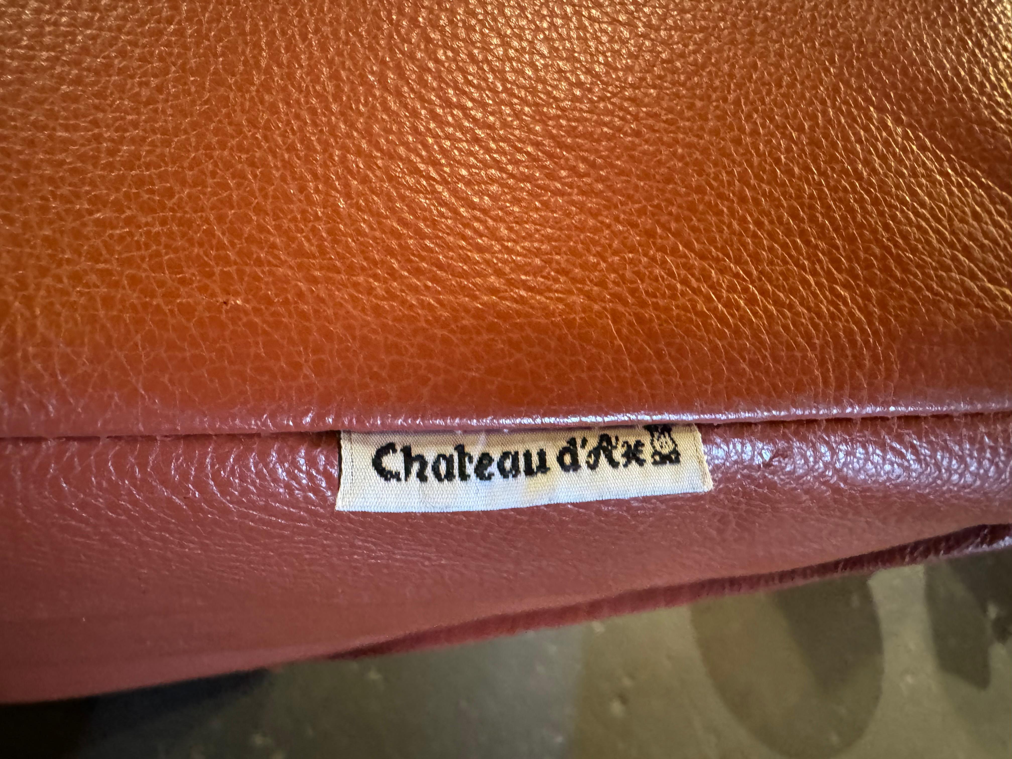 3 Piece Leather suite by Sylvain Joly for Chateau d'Ax, Made in Italy 2000s 7