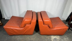 3 Piece Leather suite by Sylvain Joly for Chateau d'Ax, Made in Italy 2000s