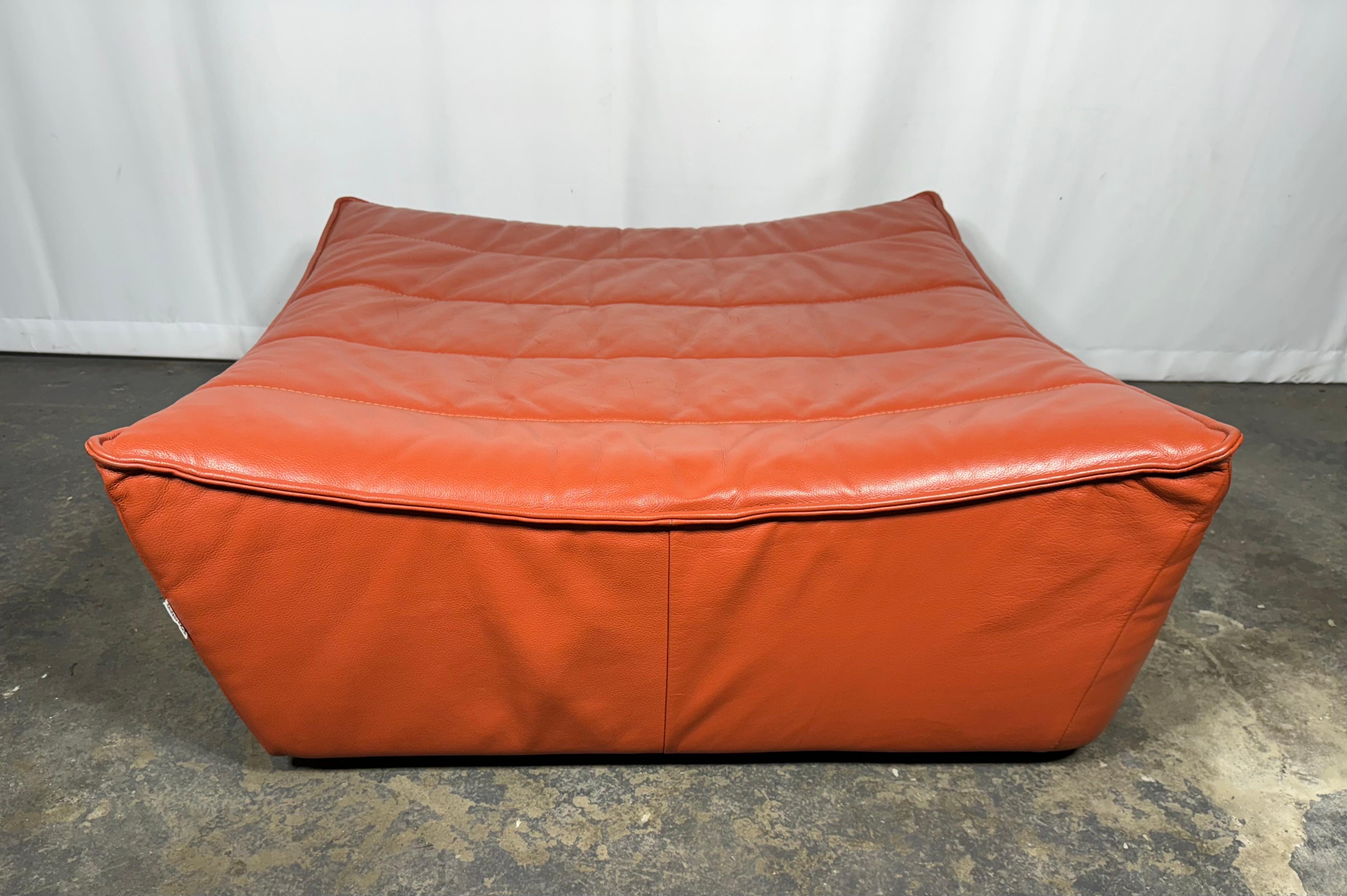 Italian 3 Piece Leather suite by Sylvain Joly for Chateau d'Ax, Made in Italy 2000s