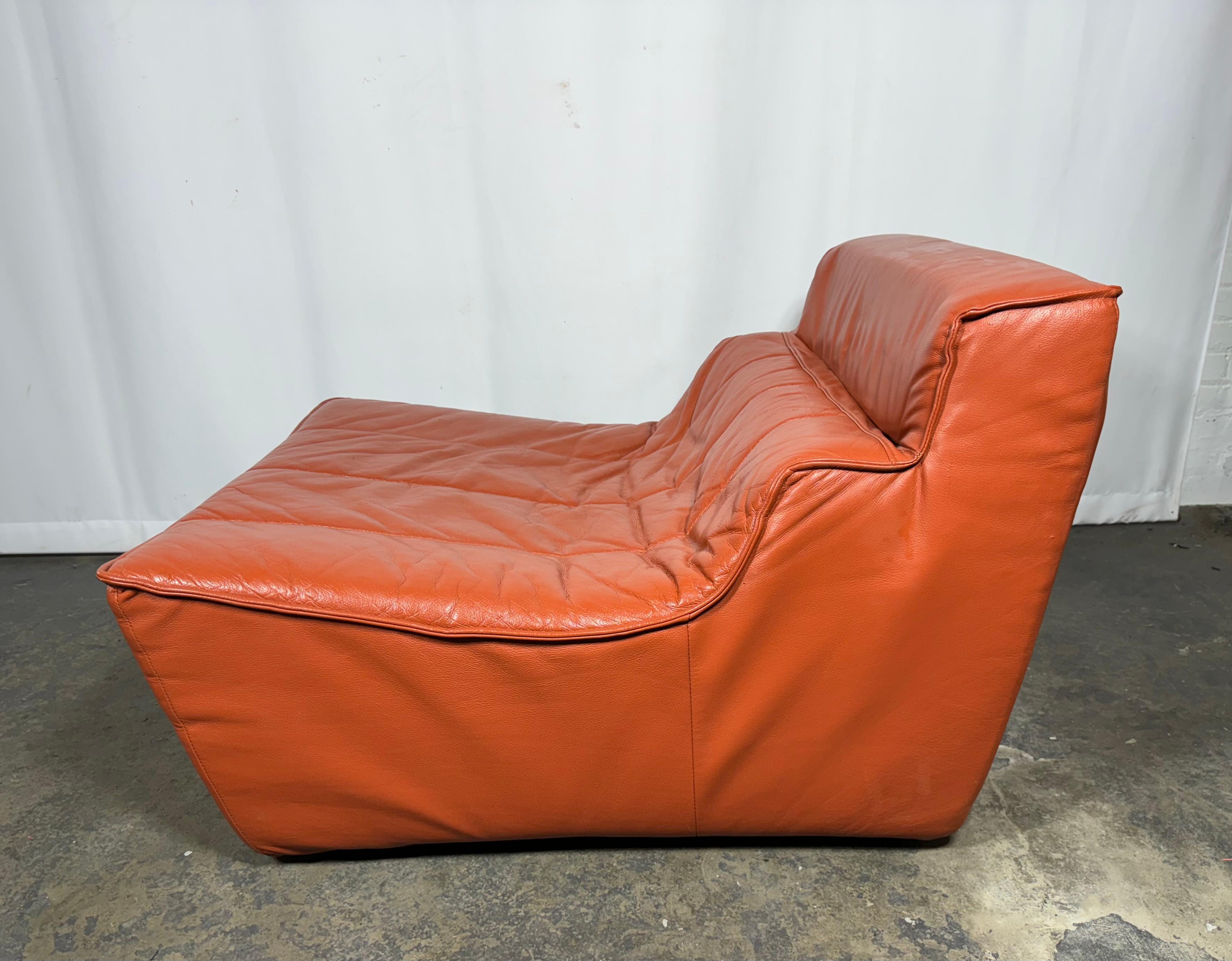 3 Piece Leather suite by Sylvain Joly for Chateau d'Ax, Made in Italy 2000s 2