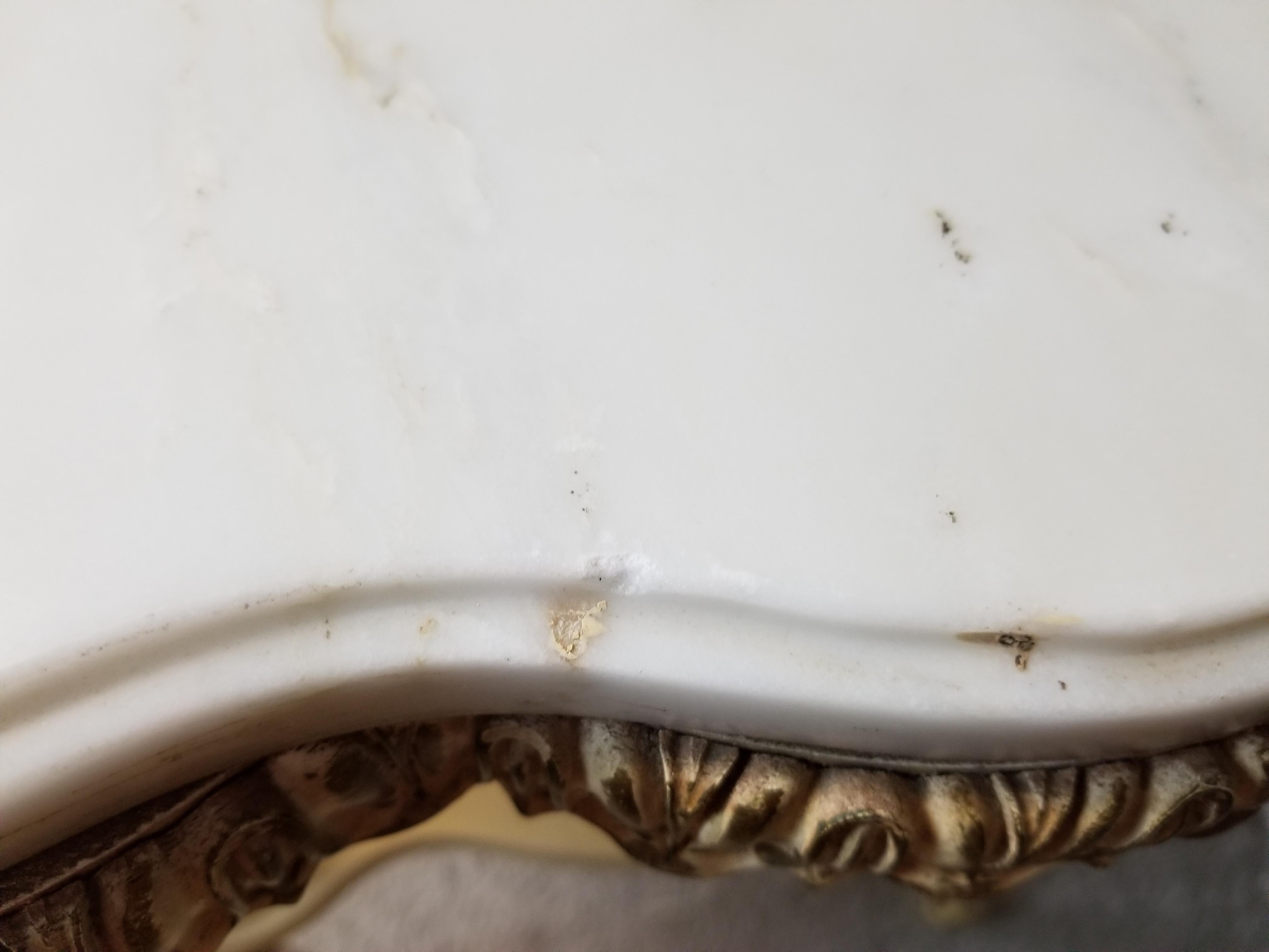 3 Piece Mid Century French Louis XV Marble Coffee + End Side Tables 5